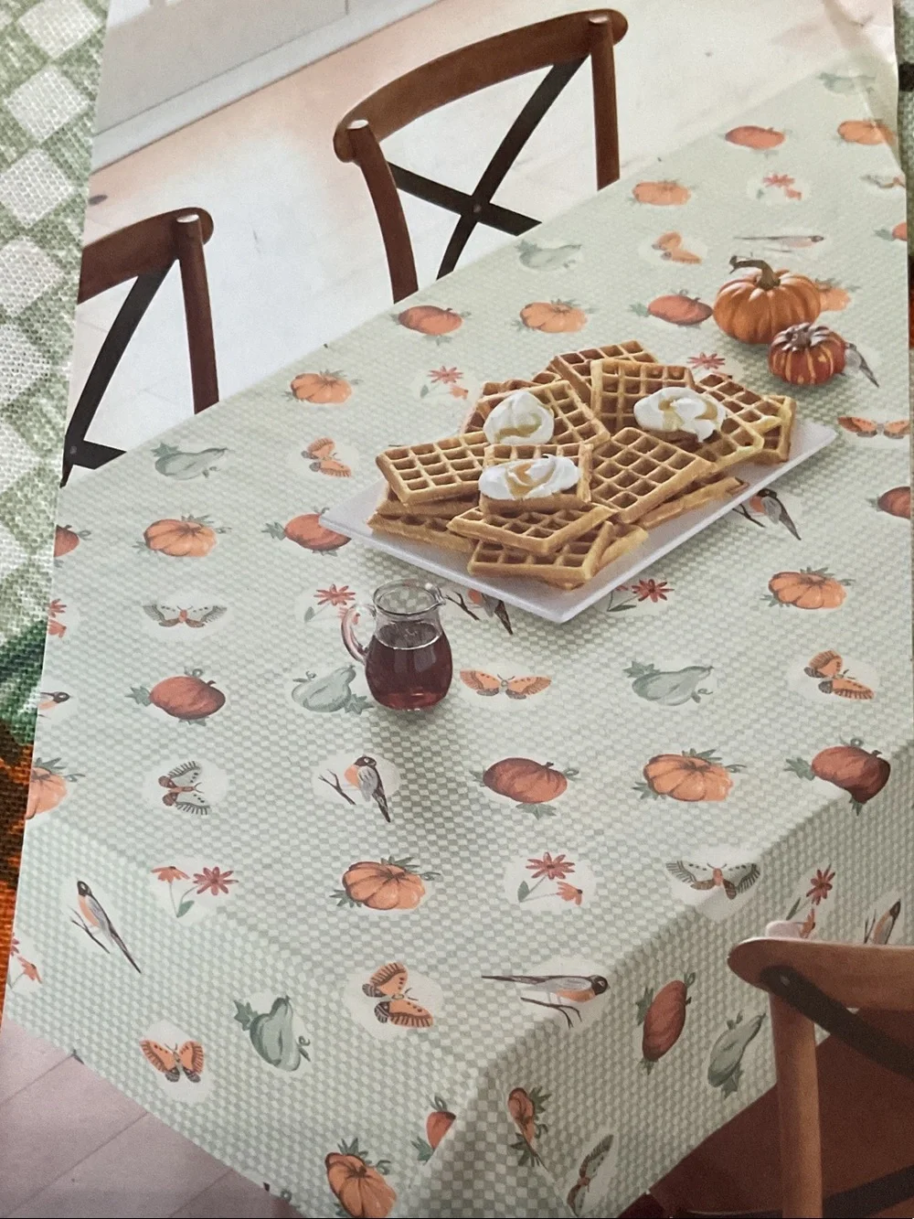 Kohl's Celebrate Together Fall Tablecloth - Green, Orange, White